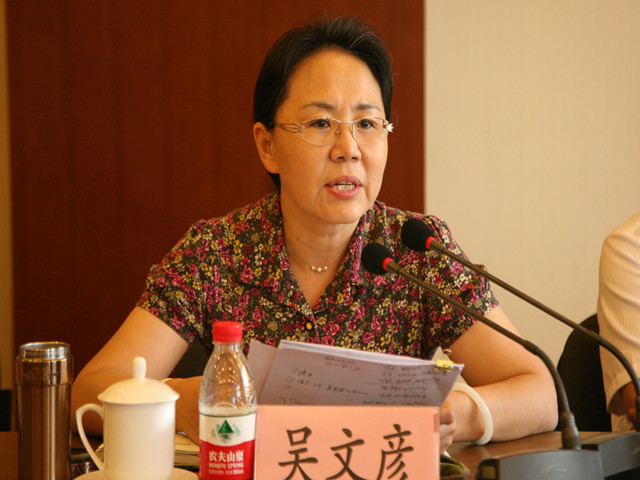 图为吴文彦理事长讲话