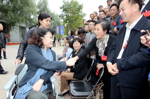 图为海迪主席接见与会代表
