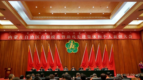 图为自强模范表彰大会现场