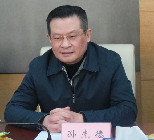 图为孙先德在座谈会上讲话