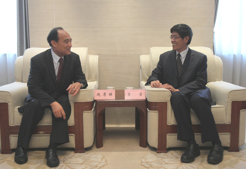 图为会见现场