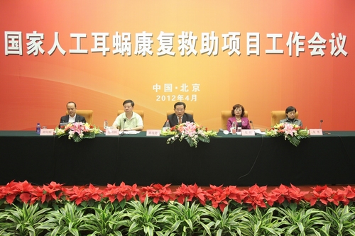 图为国家人工耳蜗康复救助项目工作会议现场